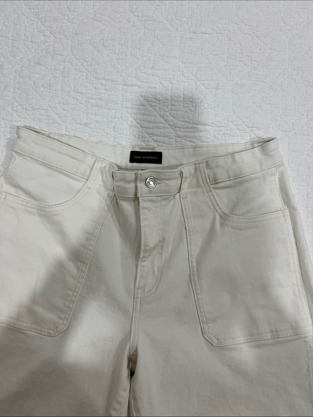 Free Assembly Cream High-Waist Jeans